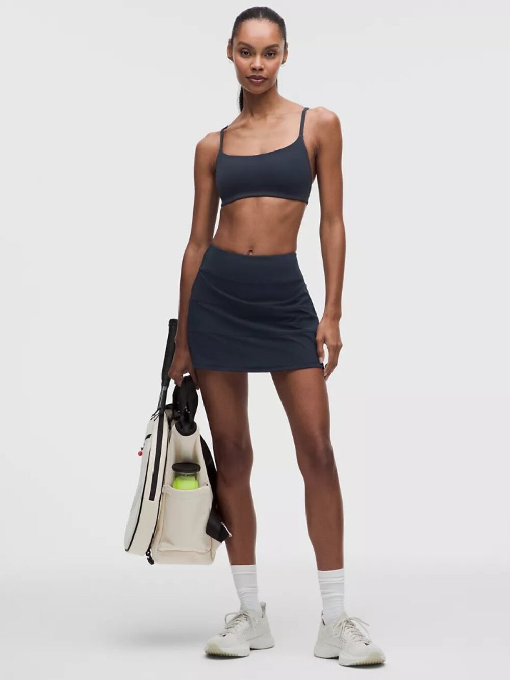 Lululemon Women size 2 Black Pace Rival Mid-Rise Skirt Skort